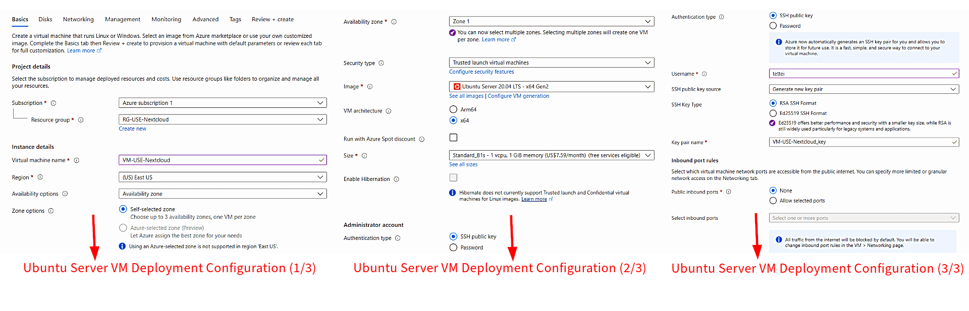 Azure Ubuntu Server virtual machine Azure Ubuntu Server virtual machine deployment configuration